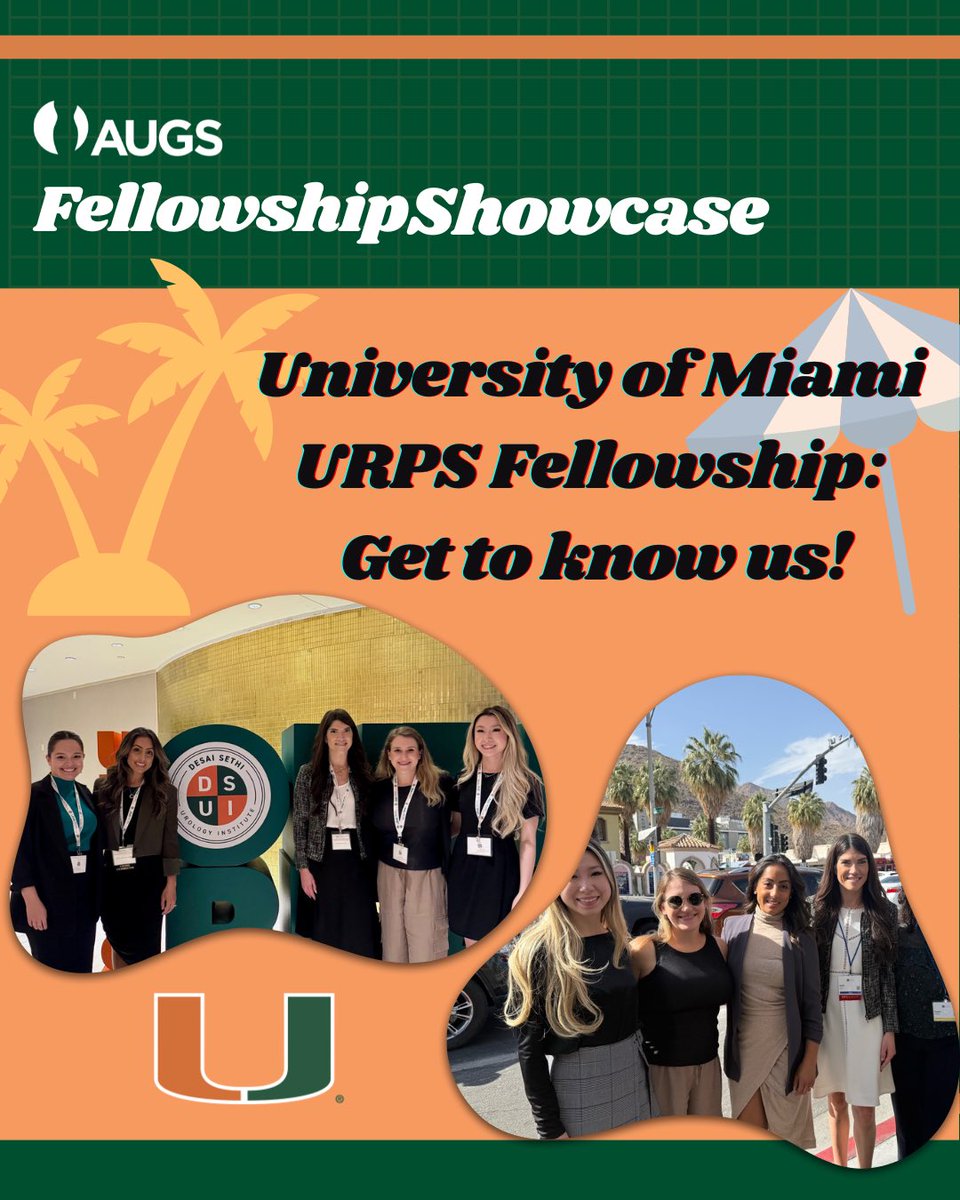 KatherineAminMD's tweet photo. @urogynsociety #AUGSFellowshipShowcase 
#FutureFellowsofAUGS 
#FutureUrogynFellows

✨ University of Miami @umiamimedicine Program Highlights:

🔹 Combined Urology + OB/GYN fellowship 
🔹 Robust hands-on surgical experience alongside both urologists and OB/GYNs
🔹 Operative experience across 2 large academic hospitals and multiple satellite clinics and surgery centers throughout Miami

🧠 Academic Excellence
📚 Extensive research support staff and infrastructure
💰 Access to departmental and institutional grant funding
🕒 Dedicated protected research time for clinical, translational, and outcomes-based projects
🌎 Opportunities to present work at national and international conferences