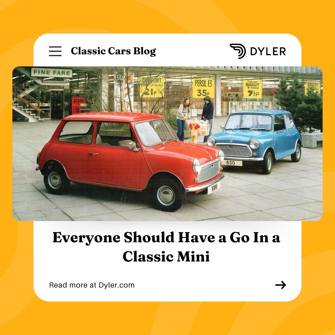 DylerNews's tweet photo. Step into the driver’s seat of history with “Everyone Should Have a Go in a Classic Mini” - a spirited blog post from Mini’s golden era: https://t.co/yzi6Bj1euX https://t.co/t2gh5TwA2V