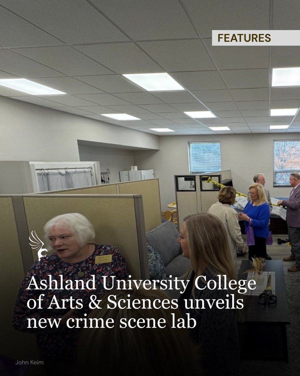The Ashland University College of Arts and Sciences Criminal Justice department unveiled their new crime scene lab on Monday, Nov. 4 

📍 Read more about the new lab at the link in <a href="/AUCollegian/">The Collegian</a> bio. 

Reported by: Dashia Lanai, Features editor
Photo by: John Keim, Digital editor