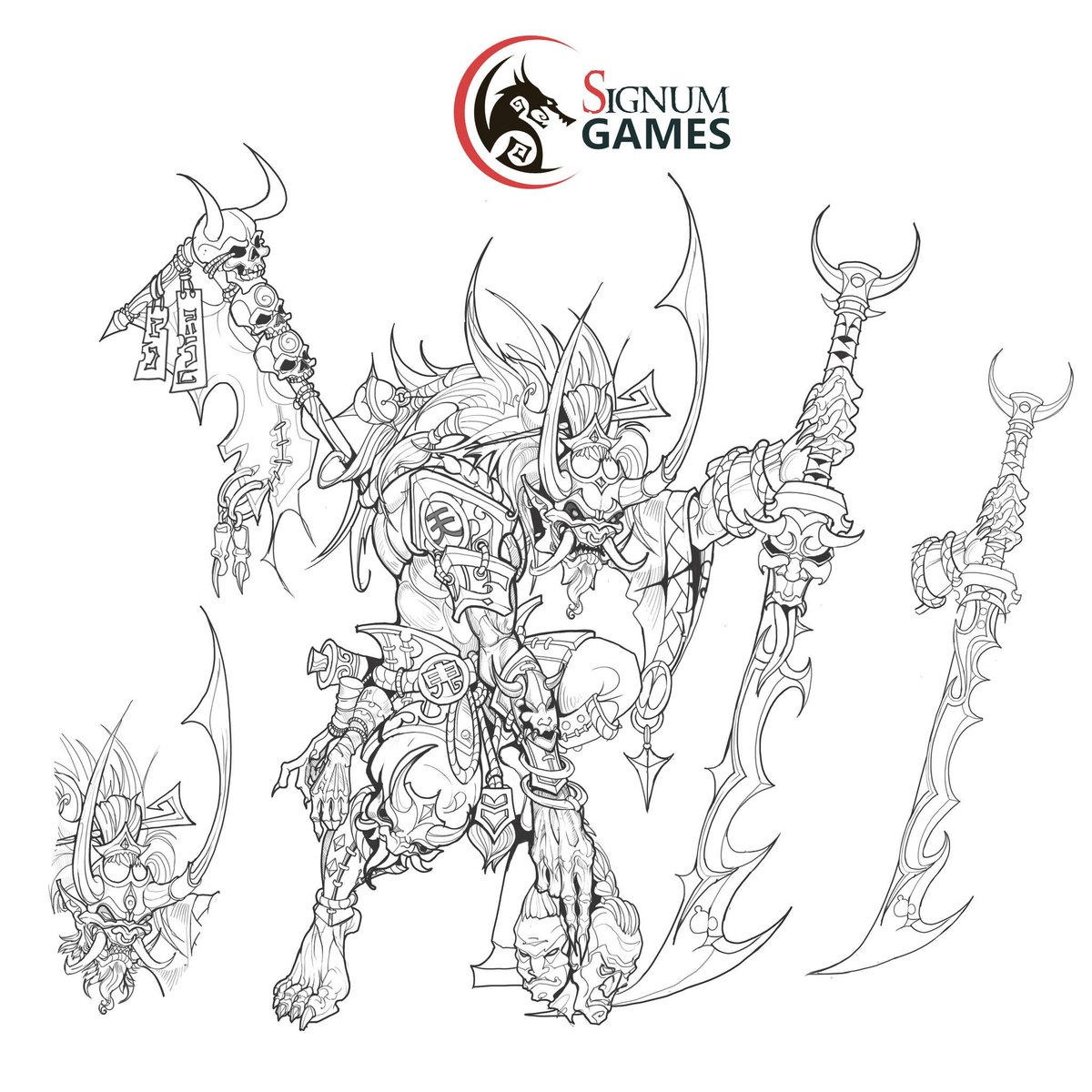 Prince Ryūketsu

#LegendsOfSignum #LegendsOfSignumWarseer #fantasyart #monsters #oni #characterdesign #samurai #grimdarkfantasy #conceptart #demon #signumgames