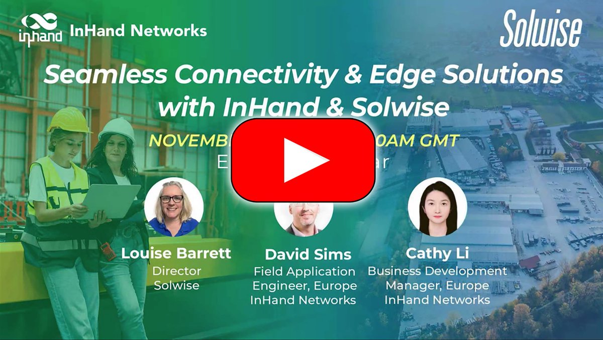 Solwise's tweet image. Thank you to everyone that joined us yesterday for our Webinar with @InHandNetworks 🟢
 
Don’t worry if you missed it, we recorded it so you can watch it back anytime you want 🙌🛜
 
 ▶️View Webinar: solwise.co.uk/events

#Solwise #InHandNetworks #Webinar #InHand #IoT #4G #5G