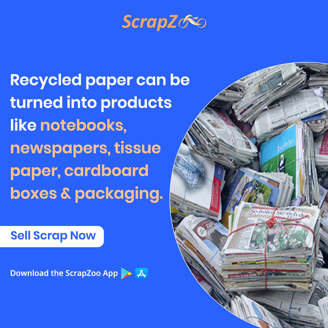 ScrapZoo's tweet photo. Old paper, new purpose! ♻️
Your used paper can turn into notebooks, boxes &amp; more 😍

Sell your scrap on the ScrapZoo App and earn cash today 💰
Download now available on play Store &amp; App Store! 📲

#scraps #home #sell #EarnMoney #free #LoveYourW #FarrhanaBhatt #app #downloadnow https://t.co/g2cTQQgvfM