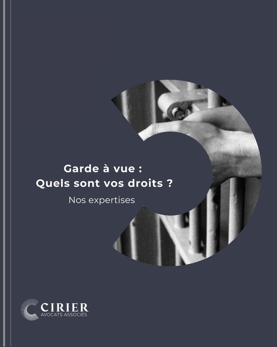 CIRIER_AVOCATS's tweet image. 🚔 En garde à vue ? Connaissez-vous vos droits ? Face à cette situation stressante, il est essentiel de savoir ce que la loi vous garantit.

Vous avez des droits fondamentaux : être informé des faits reprochés, prévenir un proche ou votre employeur, être examiné par un médecin et…
