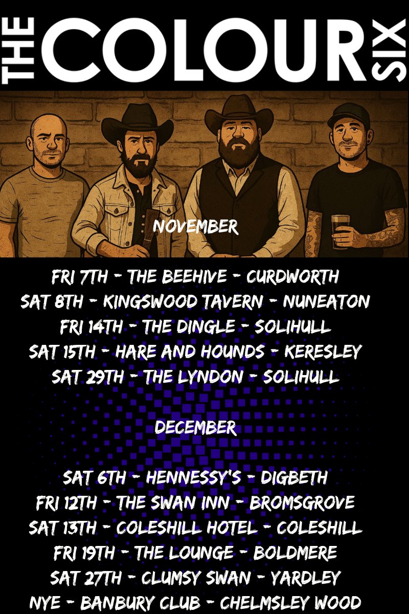 We're back with 2 gigs this weekend for you lovely lot! 😘

We make our debut at The Beehive Friday then return to The Kingswood Tavern Saturday after a successful debut earlier this year. 🤘

For those planning to have a Christmas party with us, our December dates are below. 👍