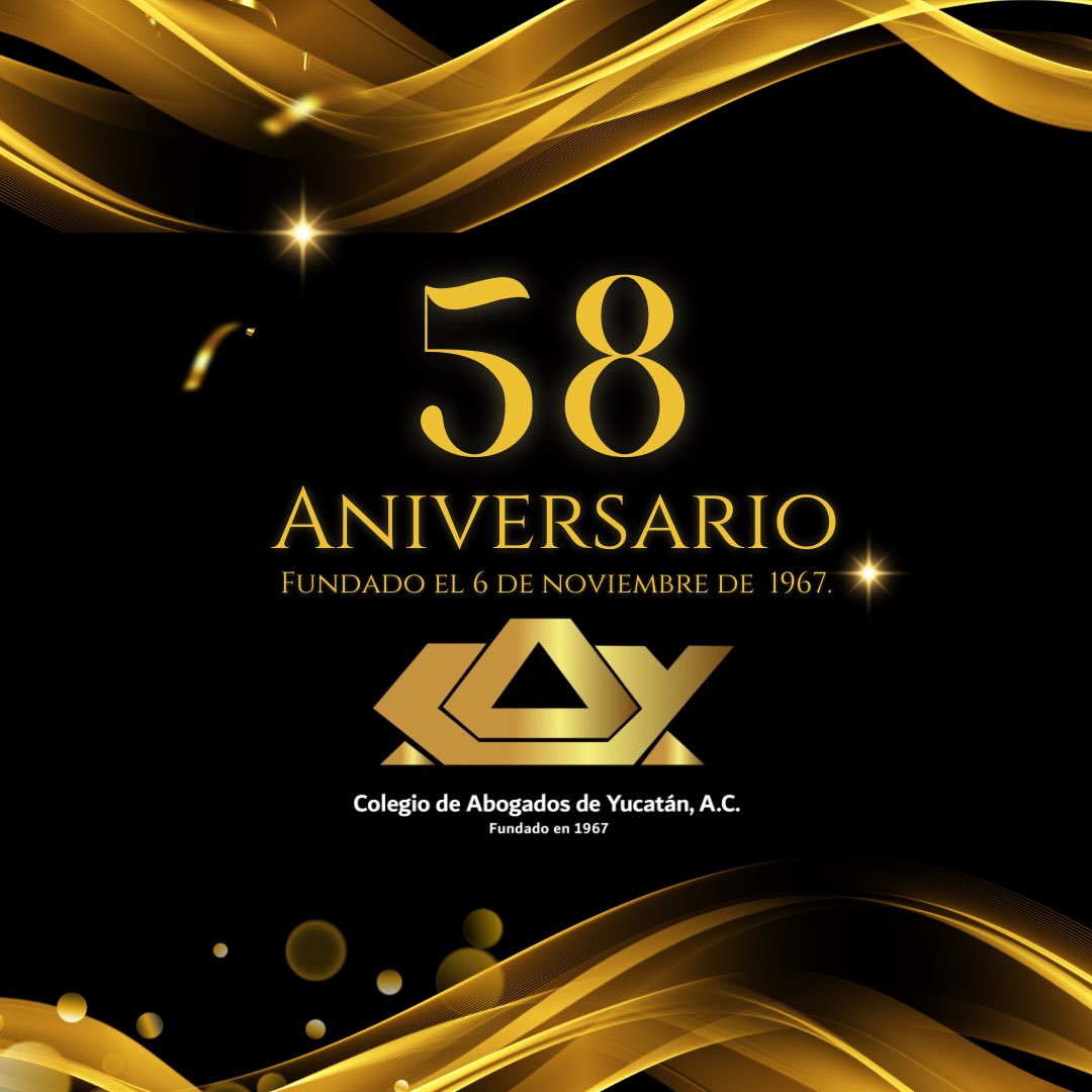 CAY_Abogados's tweet photo. 58 Aniversario del Colegio de Abogados de Yucatán, A.C.
Hoy 6 de noviembre es un día especial para quienes pertenecemos al Colegio de Abogados de Yucatán A.C., hace 58 años, un grupo de profesionales del derecho interesados en crear un espacio de aprendizaje. ¡Muchas felicidades! https://t.co/ARIVTRVDh1