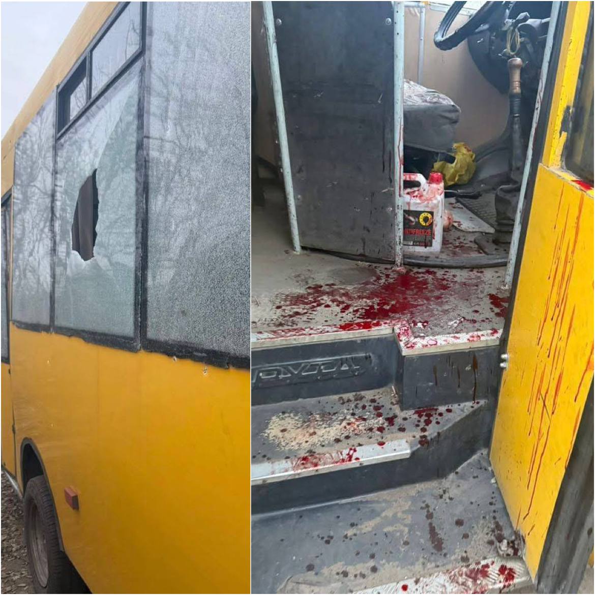 A Russian FPV drone struck a passenger bus in Kramatorsk, injuring 2 people.