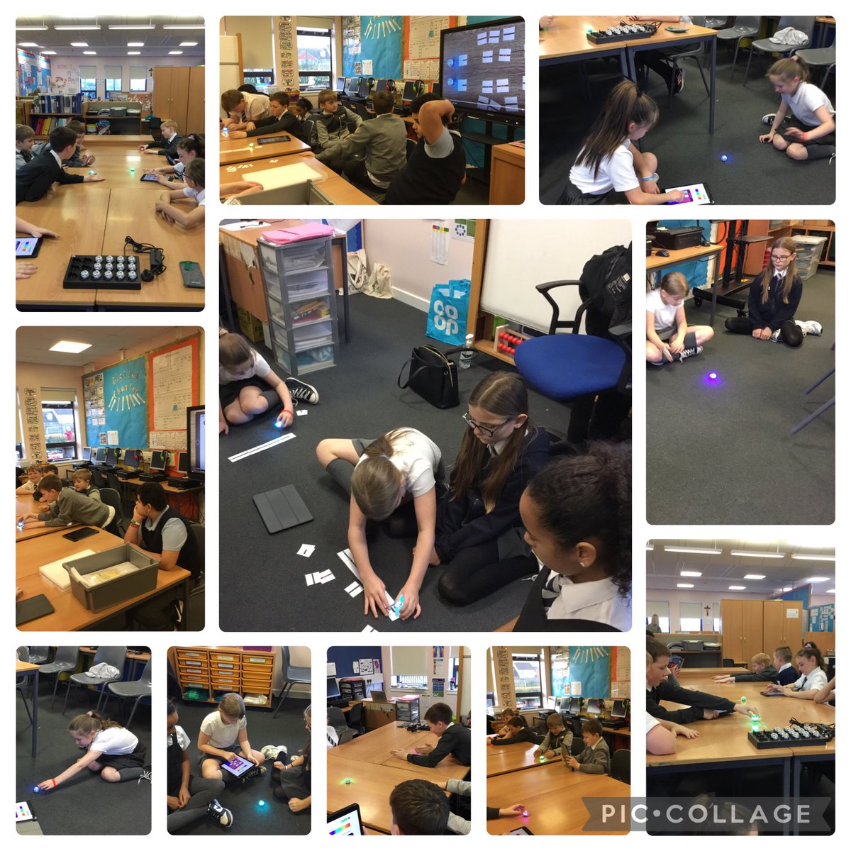 Primary 5/6 exploring the Ozobot robots. 🤖 <a href="/NLDigitalSchool/">Digital Learning and Teaching NL</a>