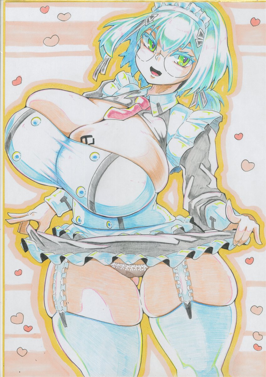 過去絵だけどネイア色紙ほんとかわいく描けてた 