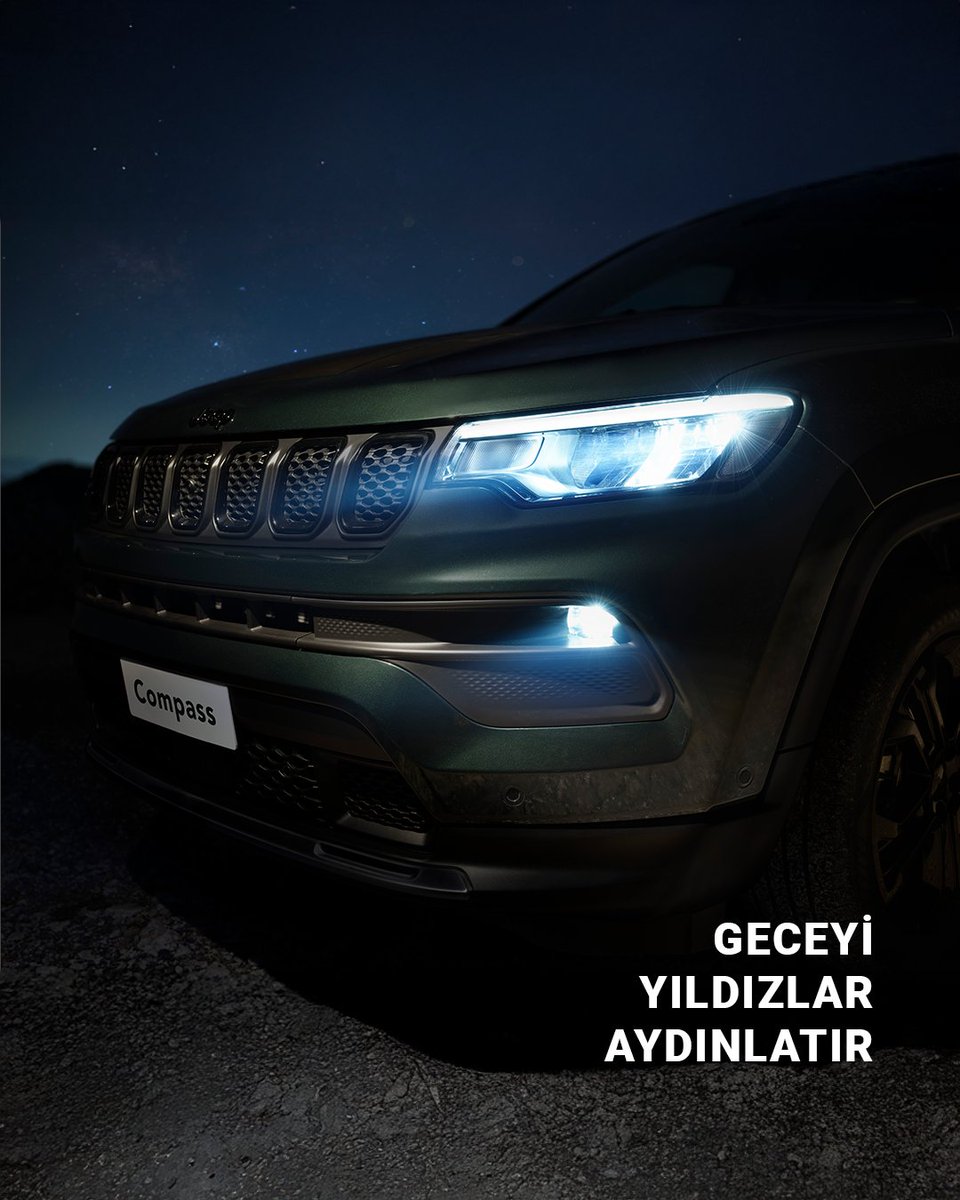 JeepTurkiye's tweet image. Compass North Star’ın LED farları, geceni yıldızlar kadar parlak kılar. 🌟

#Jeep #Compass #NorthStar