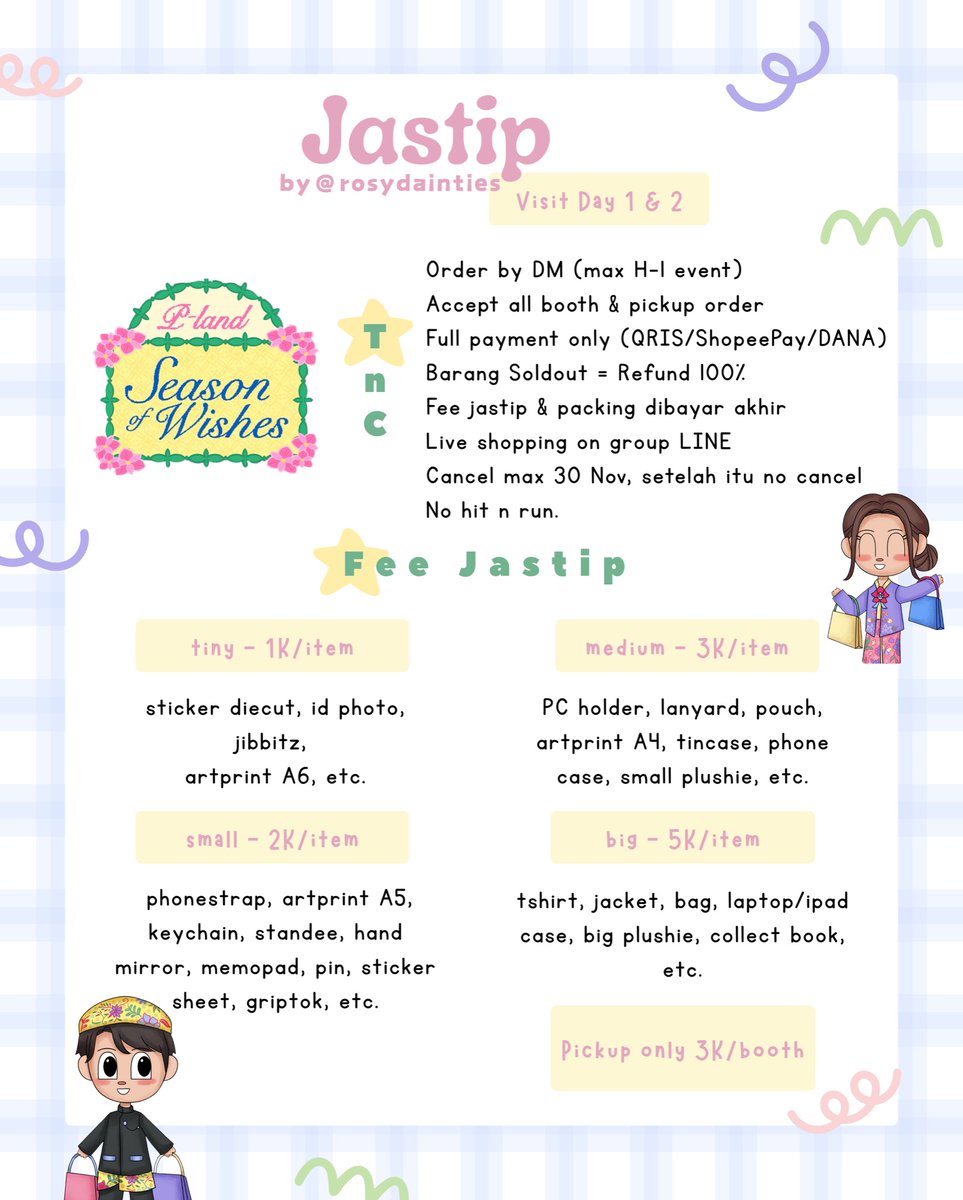 Open Jastip PLand Season of Wishes 🪷

❀ both days (6-7 Desember 2025)
❀ shipping from Serang via Shopee

Yang minat bisa langsung DM atau join group lewat link di reply ya, thank you! 🛍