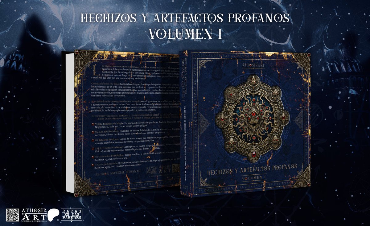 athosirart's tweet photo. Ya podéis DESCARGAR el primer avance del proyecto #HechizosyArtefactosProfanosV1 para #RatasenlasParedes 🐀

🎁 Los mecenas con Sub Gratis podrán descargar FREE la escuela Abjuración

👀 400 Hechizos, 60 Rituales, 30 Grimorios, 3 guías, 1 aventura, 275 Artefactos 😏

Links 👇 https://t.co/WVMcdppMde