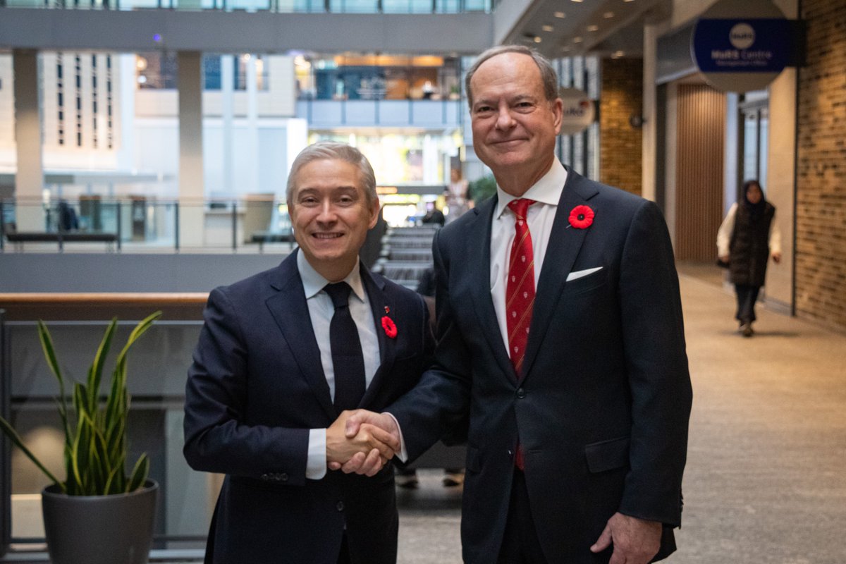 PBethlenfalvy's tweet photo. Caught up with @FP_Champagne this morning ahead of our #OnFES2025 release.

We discussed the federal budget and how we can continue to unleash Ontario’s economy while protecting workers and communities from global economic uncertainty. https://t.co/Pdf9f6nEQm