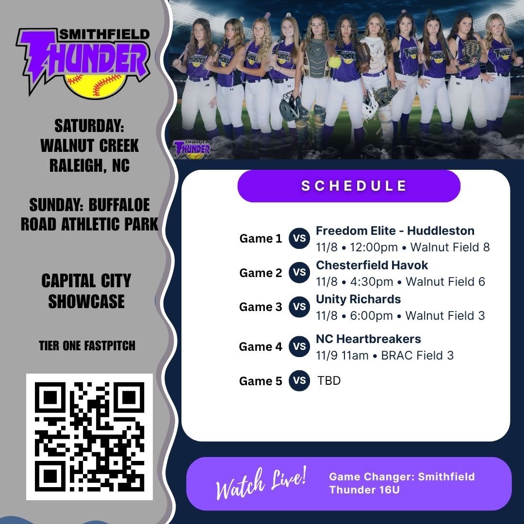 Smfd_Thunder's tweet photo. Come  check these girls out this weekend in Raleigh at the Capital City Showcase!
@GabbieKing_17 @kirbie20edwards @lowder4052 @EastonS29 @EmersynDortch29 @Ally16Rae @AldenDisisto @Allie3Roger3 @1_mclanier_2030 @HaileyLivesay28 @Deel2011Dana @mdoak52 https://t.co/kBozjapl5Z
