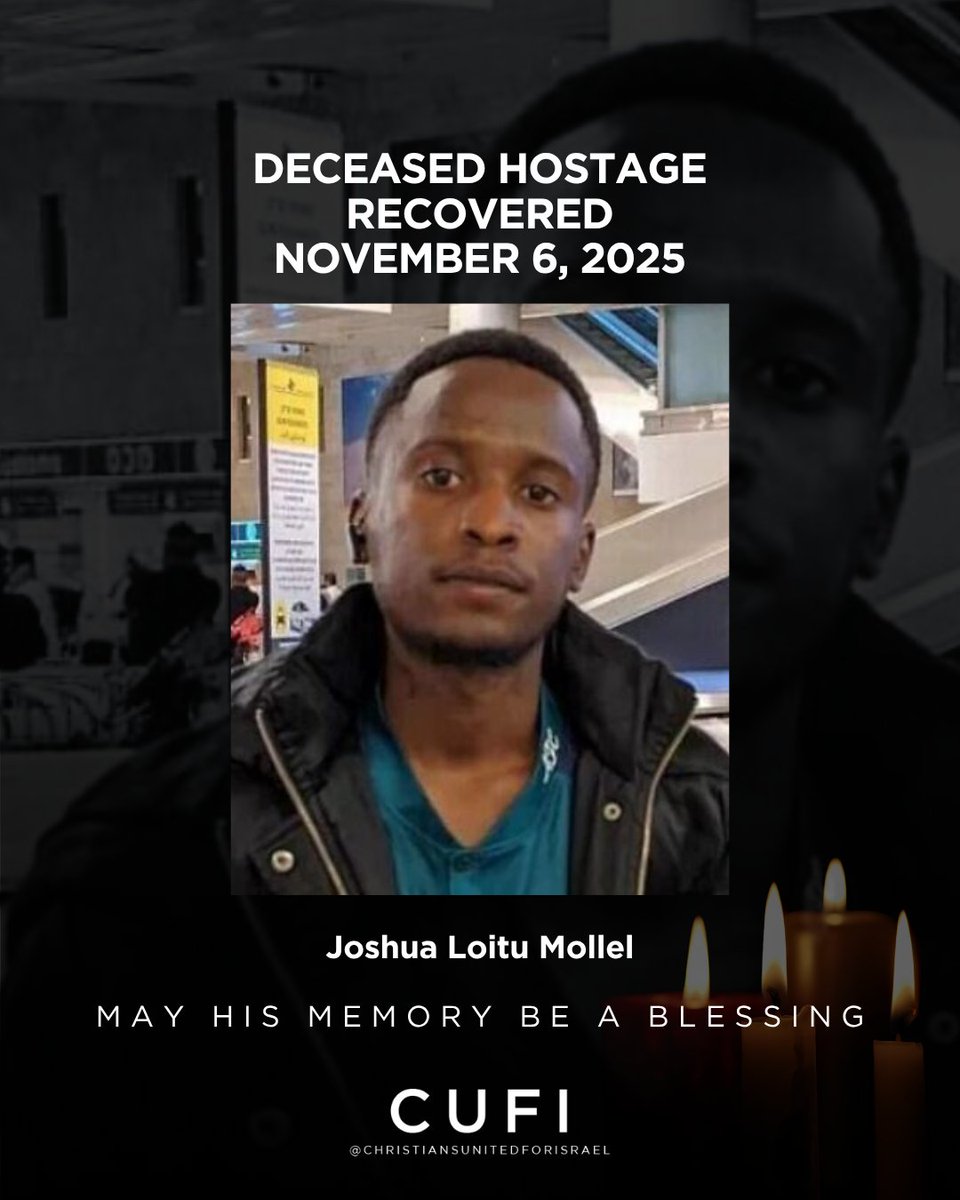 CUFI's tweet photo. Remains returned from Gaza to Israel overnight were identified as those of Tanzanian national Joshua Loitu Mollel, Israeli authorities said Thursday.
Military and Foreign Ministry representatives notified Mollel’s family that his body was returned to Israel after forensic experts completed the identification.
Mollel, 21, an agricultural intern at Kibbutz Nahal Oz near the border with Gaza, was seized alive, then murdered by Hamas terrorists on the morning of October 7, 2023, and his body was taken to Gaza.
Our prayers go out to his loved ones.