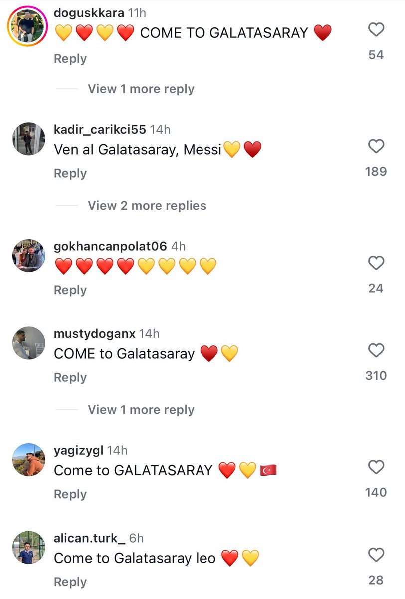 lemarcaspors_'s tweet photo. Galatasaray taraftarları, kiralama söylentilerinin ardından Messi ve eşine 200 binden fazla yorum yaptı. https://t.co/1lxfeeVuMv