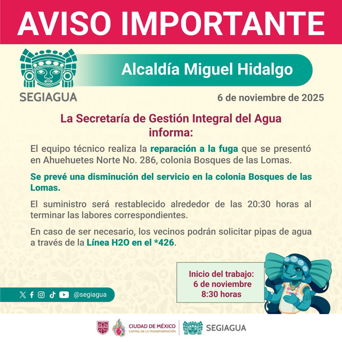 Secretaría de Gestión Integral del Agua tweet media