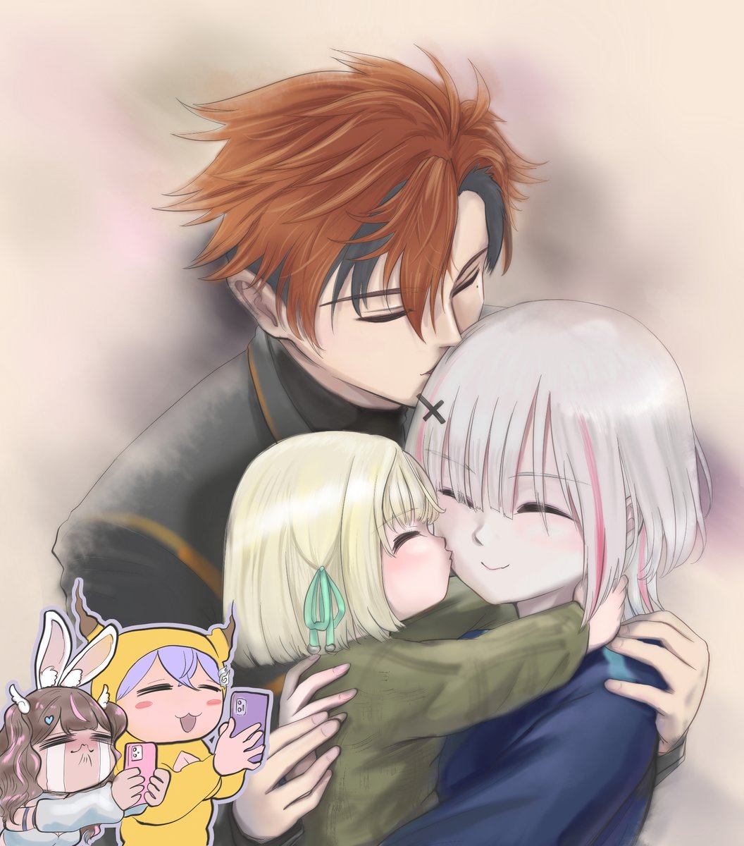 そして厄介妄想 in 夕刻一家／ロベあしゅファミリーはこちら #おにびあーと #ちょこらーと #みつば絵 #空澄絵 #描クテル