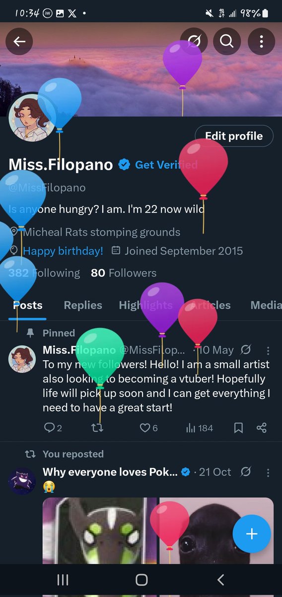 MissFilopano's tweet photo. It's birthday time https://t.co/VJnVDIH3dG