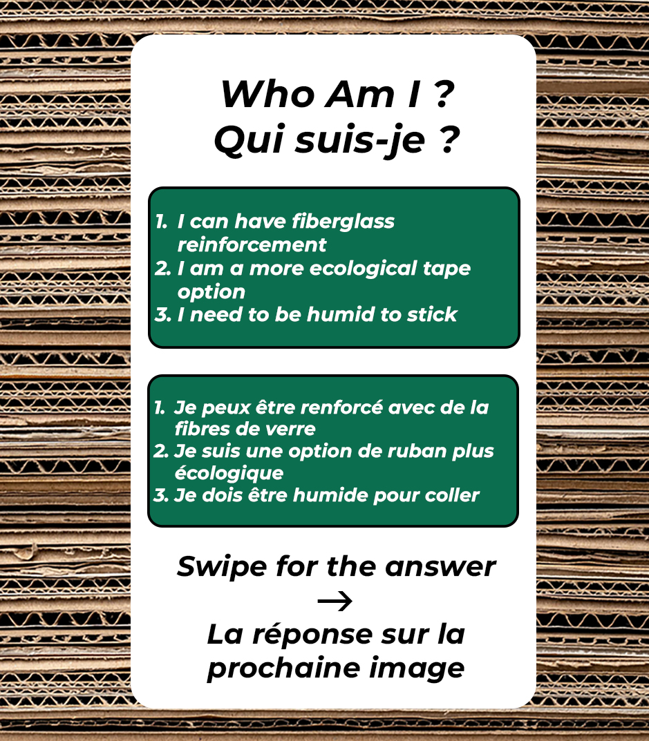 ClassyMoose_TM's tweet image. Think you know your tapes?
Test your packaging knowledge and see if you’re a true tape expert!
-
Vous pensez tout savoir sur les rubans adhésifs ?
Testez vos connaissances en emballage et découvrez si vous êtes un véritable expert ! 
#PackagingQuiz #TapeTrivia #PackagingSupplies