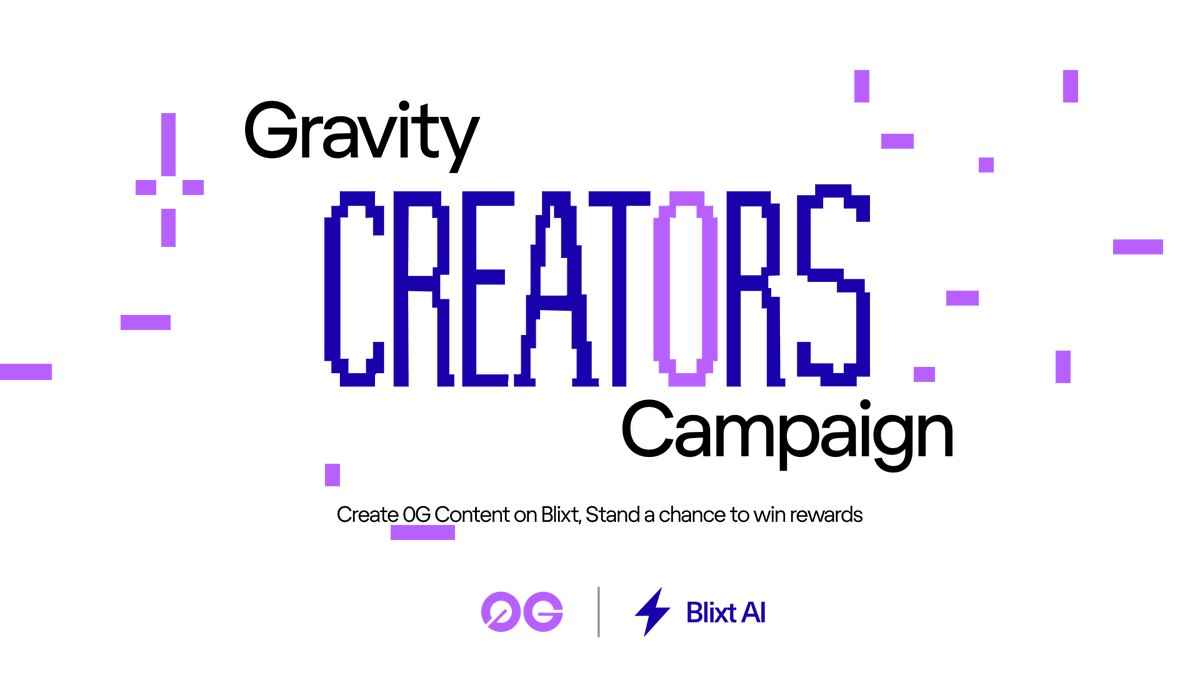 Daniella84991's tweet photo. đ The Gravity Creators Campaign is live!
đš 30-day trial for creators
đ Top 5 win free access
đ° $1,000 in $0G for Top 7
Tag @blixteditor & @0G_labs â start yapping, be a Gravity Creator!
#GravityCreators #0G #blixt https://t.co/ykvn5ZIoK0