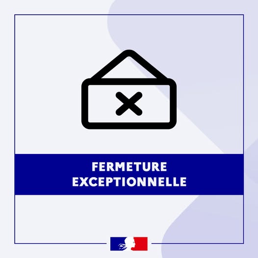 #FermetureExceptionnelle 

🗓️ Les lundi 10 et mardi 11 novembre 2025, la préfecture de la #Marne, les sous-préfectures de #Reims, #Épernay et #VitryLeFrançois et d'autres services de l’État seront fermés au  public.

 ➡️ Réouverture au public le mercredi 12 novembre 2025.

☎️ Les