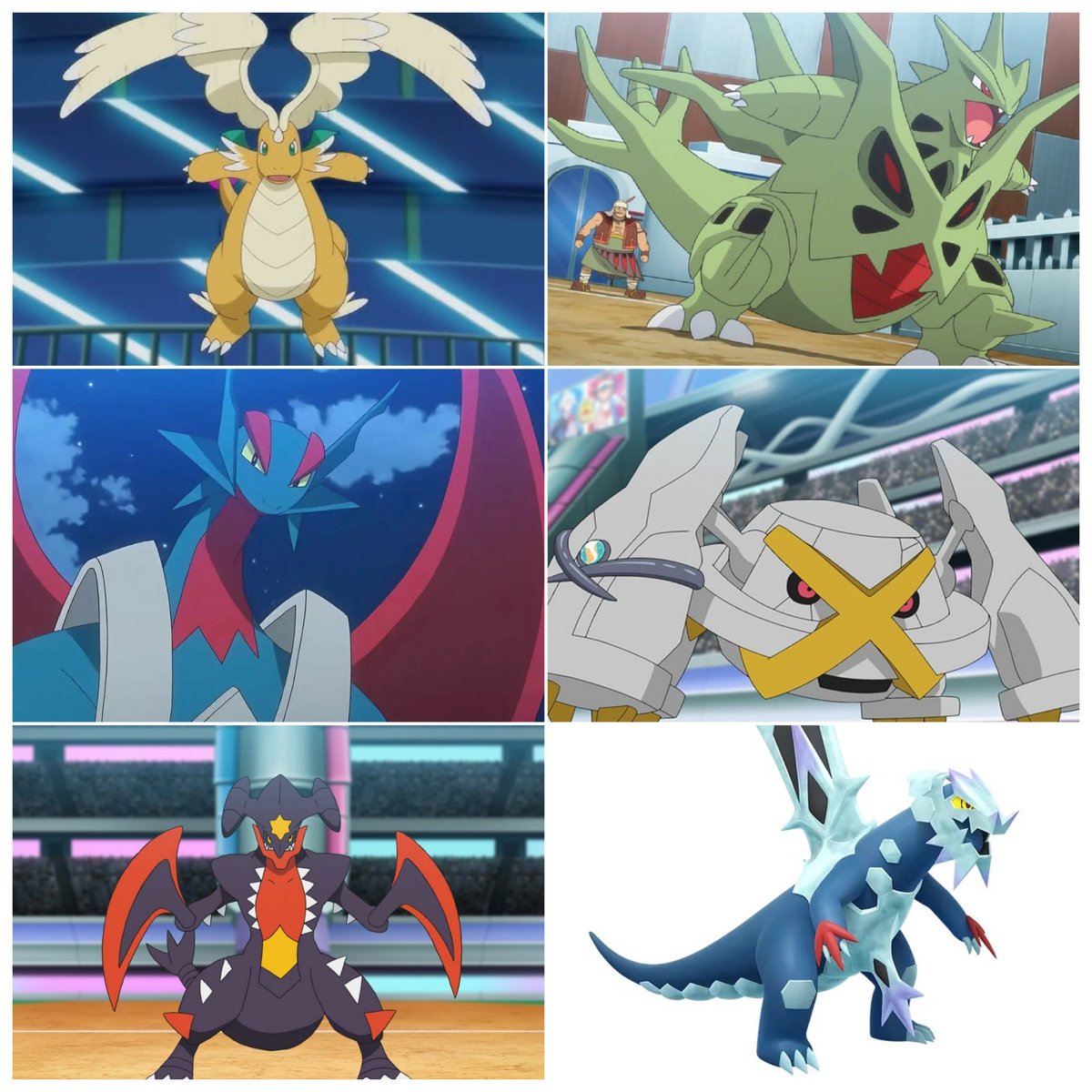 All mega evolved 🧬 pseudo legendary Pokemon so far 
#アニポケ #anipoke #ポケモン