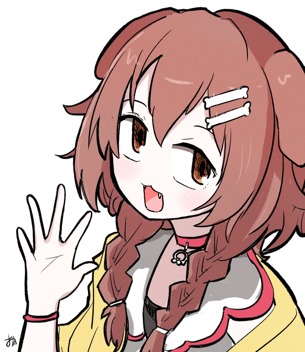 戌神ころね ,戌神ころね(通常) 「いってらっしゃい #できたてころね」|おゆうちのイラスト