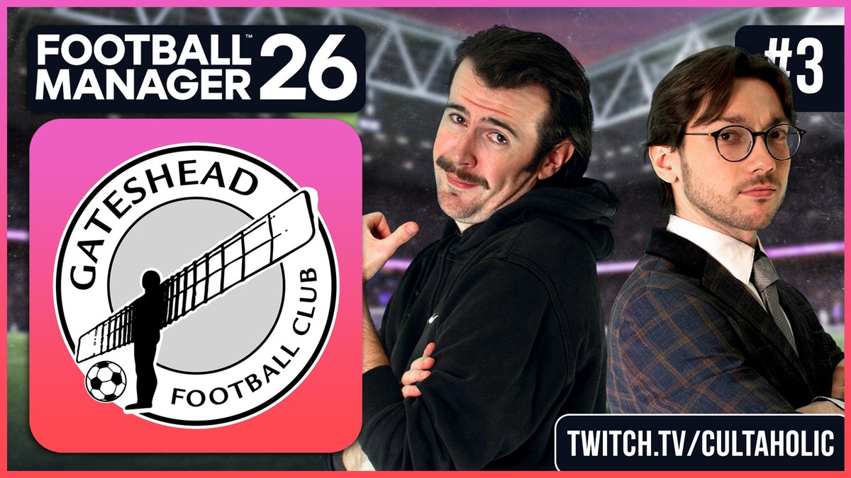 Last week was a tough one for the mighty Gateshead on #FM26. Three matches played, three losses.

It can't go on like this, can it?

5PM - twitch.tv/cultaholic