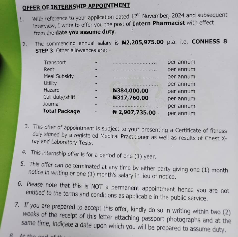 Zielinskii38155's tweet image. Hello Twitter ,
FEDERAL NEURO PSYCHIATRIC HOSPITAL (YABA) lured pharmacy and  MLS  interns at the onset of employment with an appointment letter stating their  monthly allowance would be about N240,000 and instead they have been receiving monthly payment of N162,000 and this has