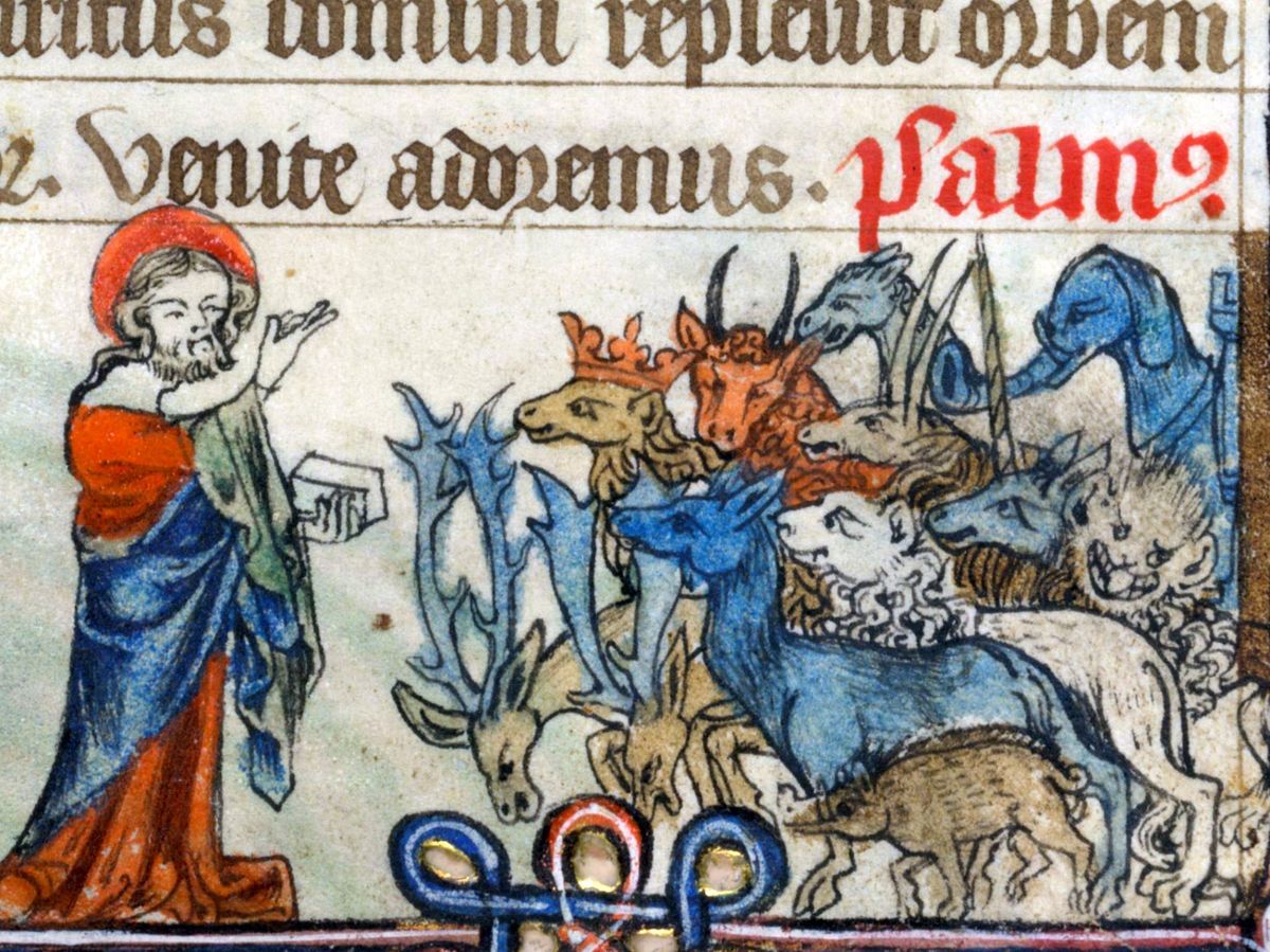 There's always one!!!

'The Taymouth Hours', England 14th century (British Library, Yates Thompson 13, fol. 18r)
<a href="/britishlibrary/">British Library</a>