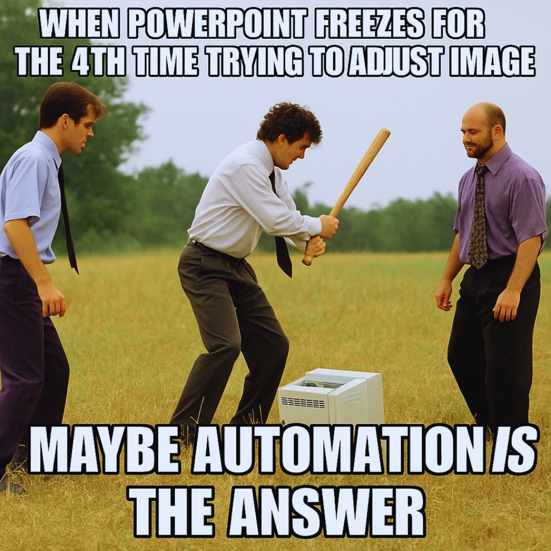 Convert's tweet image. Ever stared at a blank PowerPoint deck…

and suddenly felt a deep, existential dread?

We’ve all been there.
Slides are great, until you actually have to make them.

That’s why the 3rd automation in our upcoming masterclass is pure therapy for CRO agencies:

Report generation -…