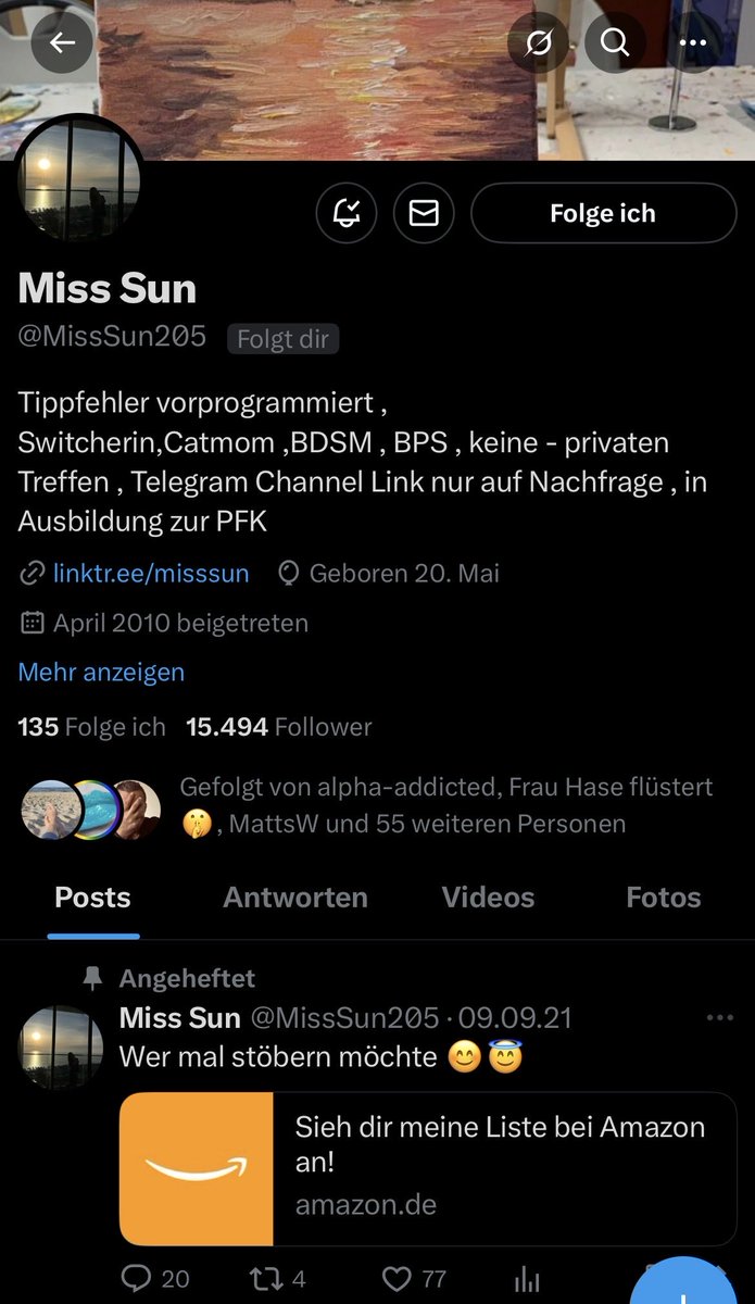 Hello everybody,
Schöne Grüße von Miss Sun, ihr Account wurde gehackt und sie kämpft seit vier Wochen mit dem X-Support. Sie kommt nicht mehr rein.
Nur das ihr euch nicht wundert, warum da seltsame Tweets kommen.

Schade, dass es keine „Gehackt“-Meldung gibt 🤷🏼‍♀️.

Gerne teilen!!