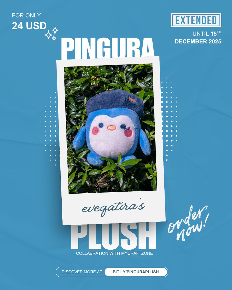 Eveqatira's tweet photo. 【✦ Announcement ✦】
✨Preorders extend til 15th December 🐧✨
 ↳ Get yours @  https://t.co/6jF907vZef ✧ 

14 pingus away till we hit the target goals~~ https://t.co/K5UTvpdmLN