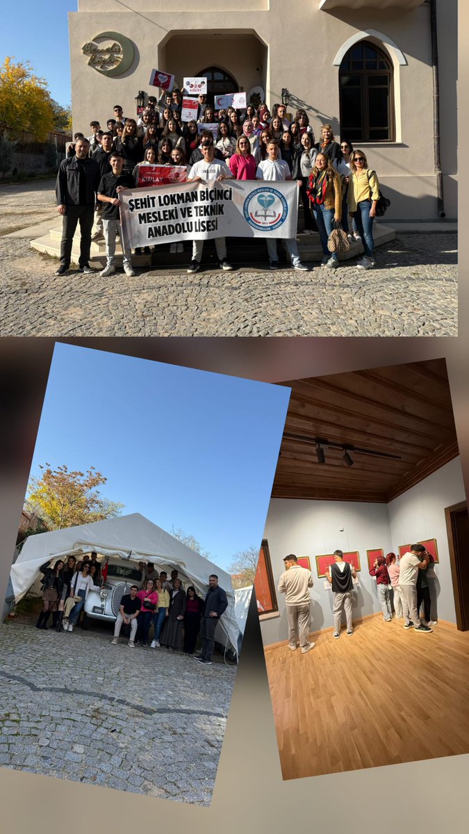 Şehit Lokman Biçinci MTAL Kızılay Haftası Renda Köşkü gezini tamamladık.

Renda Köşkü gezimiz de " Türkiye Yüzyılın Kadınları "  Micro art sergisi sanatçısı Murat  UÇAR ile tanışma fırsatı bulduk.

RENDA KÖŞKÜ gezi sonrası duygularımız panomuzu tamamladık.
<a href="/MemAnkara/">Ankara İl Millî Eğitim Müdürlüğü</a> <a href="/kkazanmem/">Kahramankazan MEM</a>