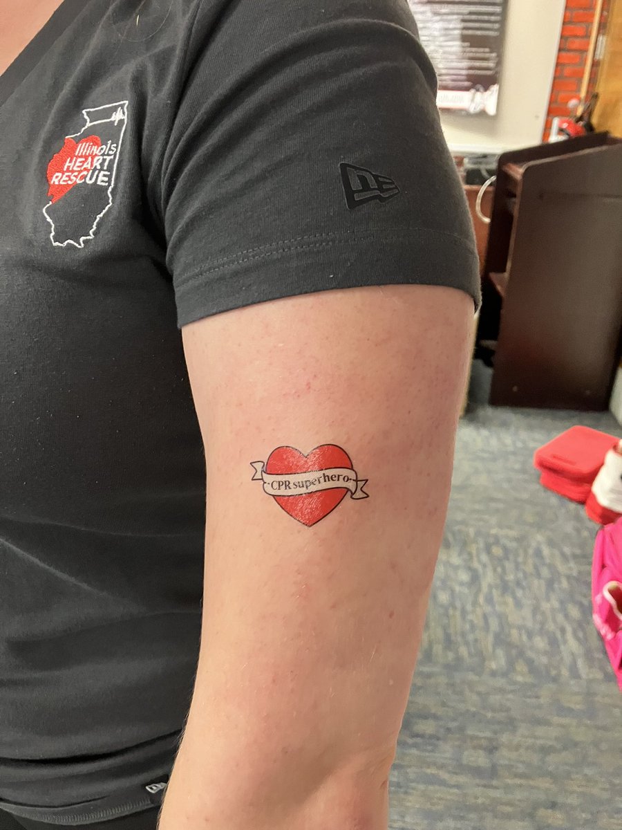 This tattoo isn't permanent but learning Bystander CPR is. To learn how to save a life, visit illinoisheartrescue.com