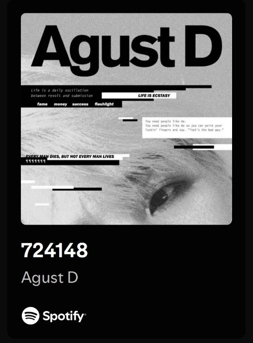 🎶오늘은 724148 듣는 날🎧

"2010년 11월 7일 서울 입성"
15년 전 오늘은 슈가가 가수의 꿈을 가지고 서울에 입성한 날입니다! 724148 노래 한번씩 꼭 들어주시고, 해금 스밍도 계속 부탁드려요🙇‍♀️
🔗open.spotify.com/track/7izWhevJ…
🔗open.spotify.com/playlist/4J2P8…

#15YearsWithYoongi
#SUGA #슈가 #AgustD