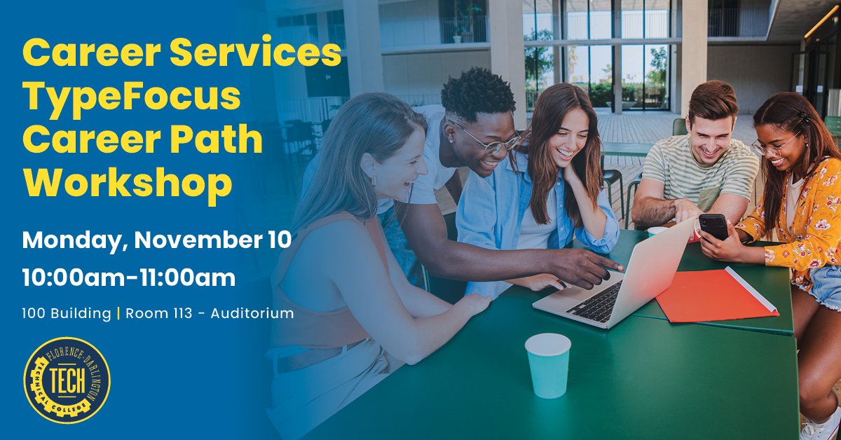 FloDar_Tech's tweet image. Connect your personality type to career options that suit your strengths and interests. Learn how to make informed career decisions, explore majors and job matches, and develop a clear plan for success. Register: fdtc.edu/student-life-e…
#FDTech #StingerNation #PeeDee