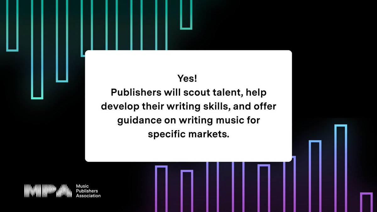 the_MPA's tweet photo. Do music publishers help new songwriters and composers?

Music publishers don’t just handle rights and royalties, they often play a hands-on role in developing new talent.

#musicpublishing https://t.co/ZeCKcX00wn