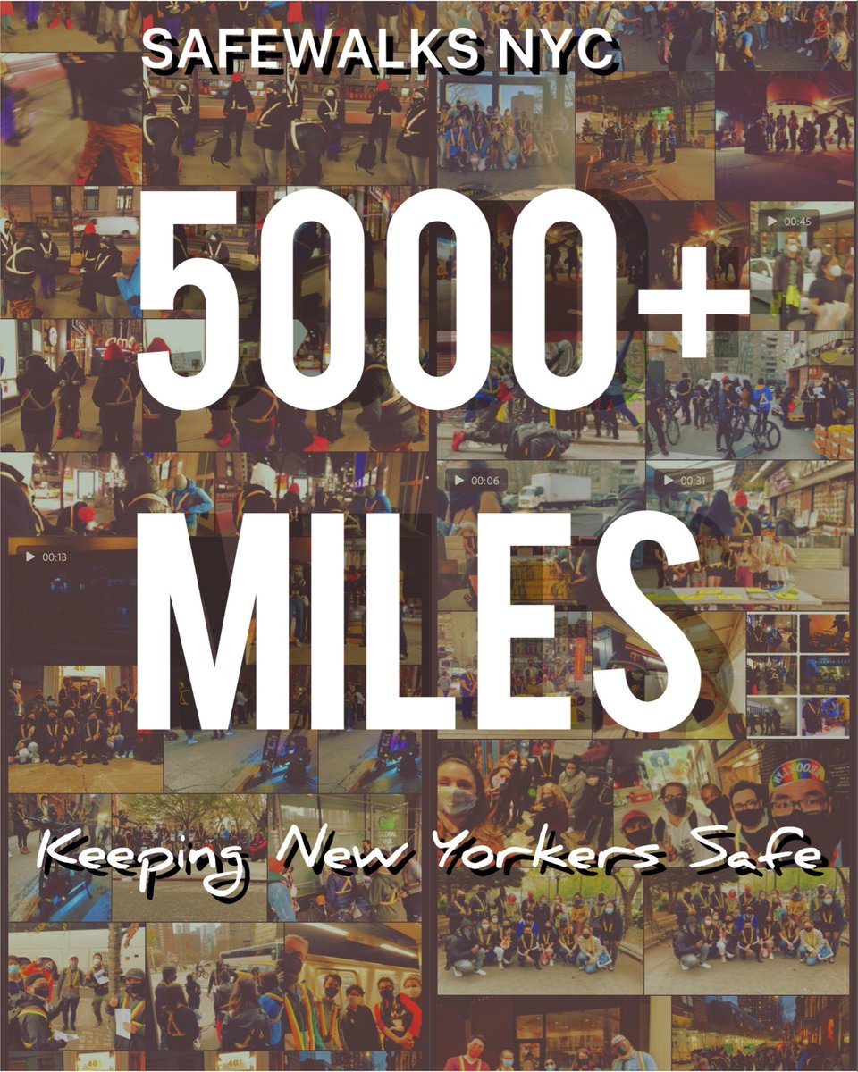 5000 + miles of  Safewalks since pandemic . Community keeping community safe, the New York way !!! 

instagram.com/p/DQuCqLvjk8d/…