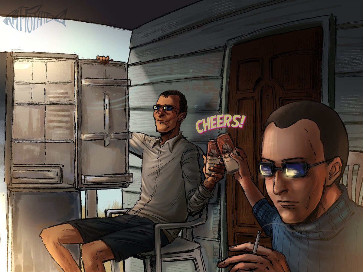 Apocalypse vs indomitable human spirit (drinking beer on the front porch) #noimnotahuman #ninah