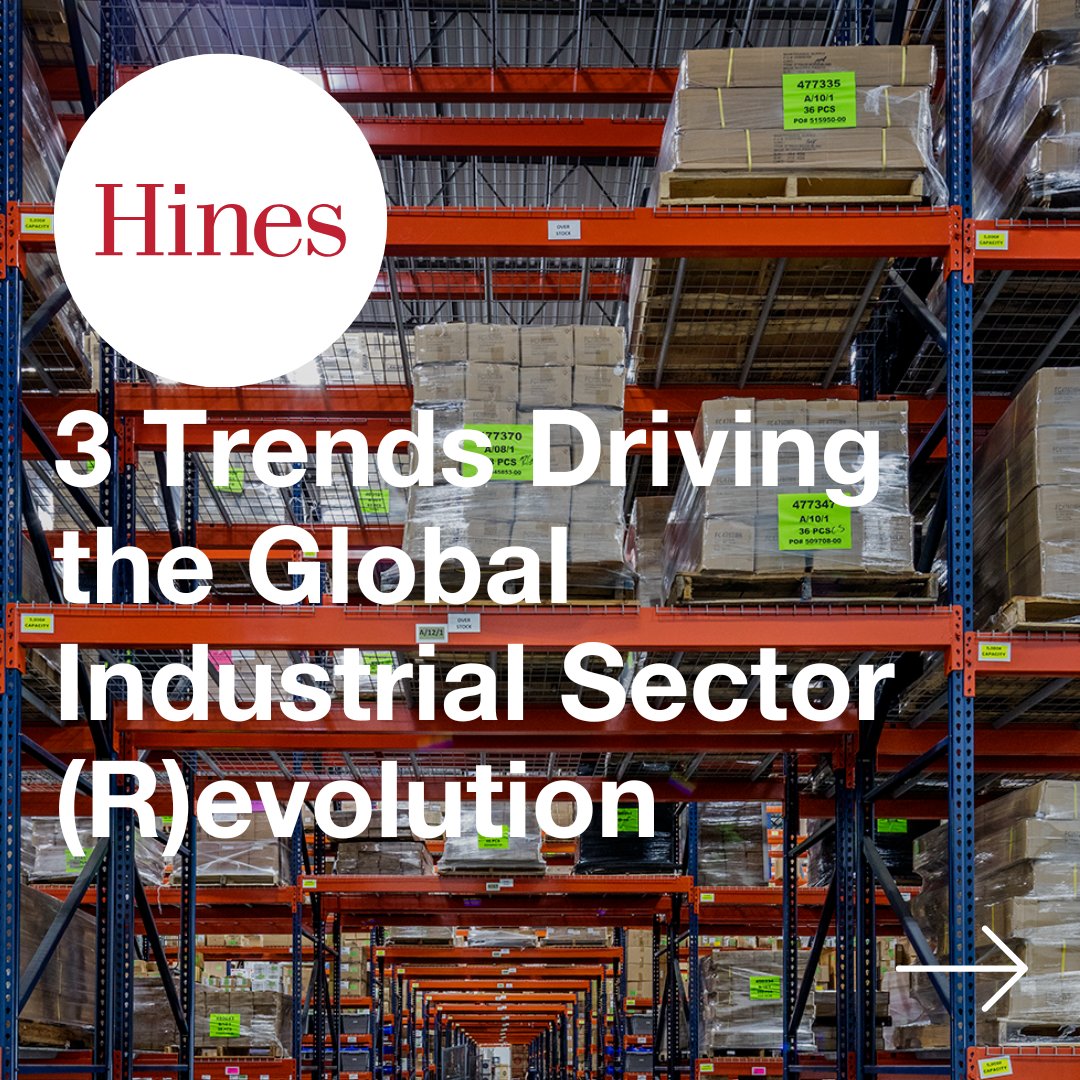 Hines's tweet image. The future of industrial real estate is here. 
These are just three of the trends that have spurred its rapid evolution from a staid, income play into a high-conviction, long-term growth story for global investors who are agile enough to find opportunities on the ground.
Read our…