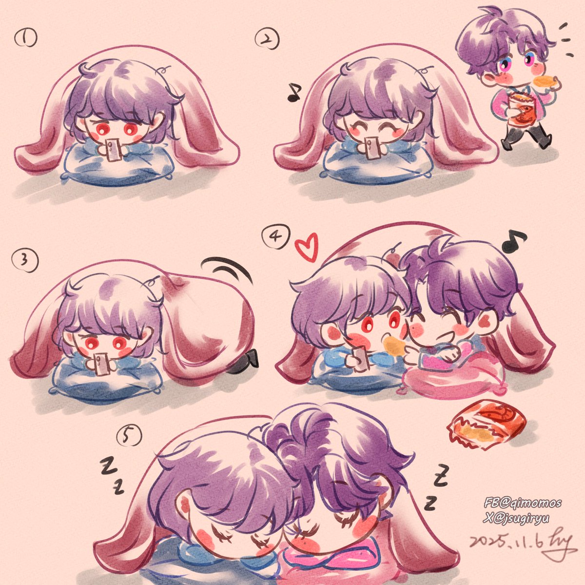 塗一下~今天是跟小魚一起在家耍廢的一天😚

#戀與深空 #LoveandDeepspace #恋と深空
#ホムラ #祁煜 #Rafayel #ホム主