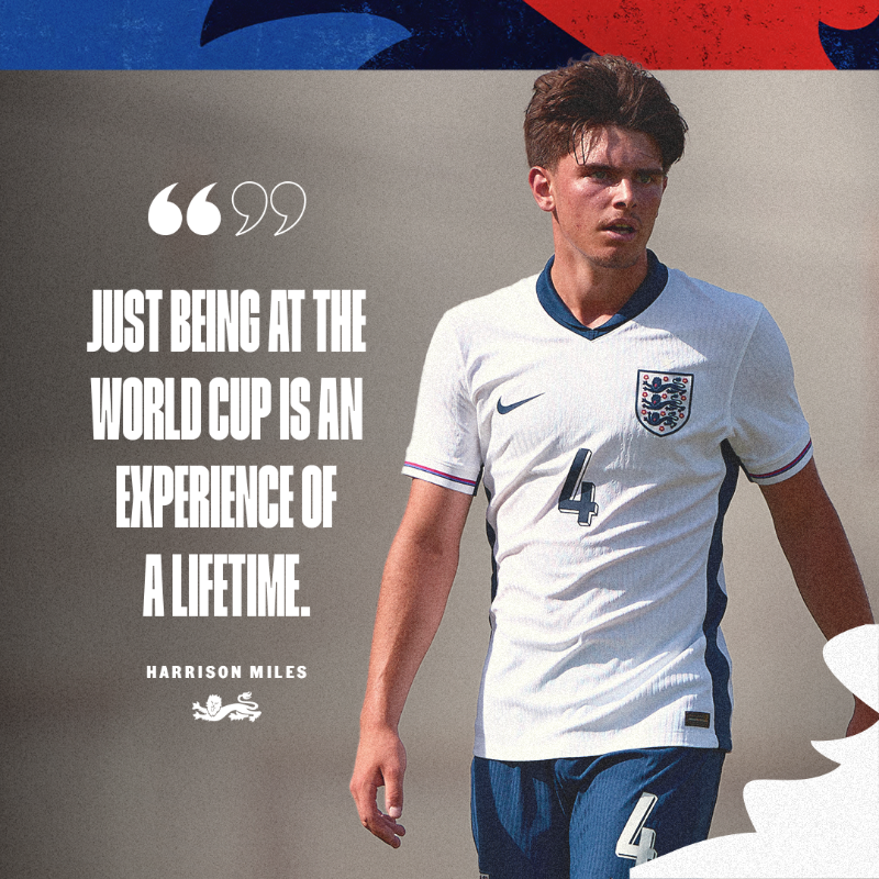 England's tweet photo. Enjoying the experience 😁

Harrison Miles on the opportunity to represent our #YoungLions at the #U17WC 🏆