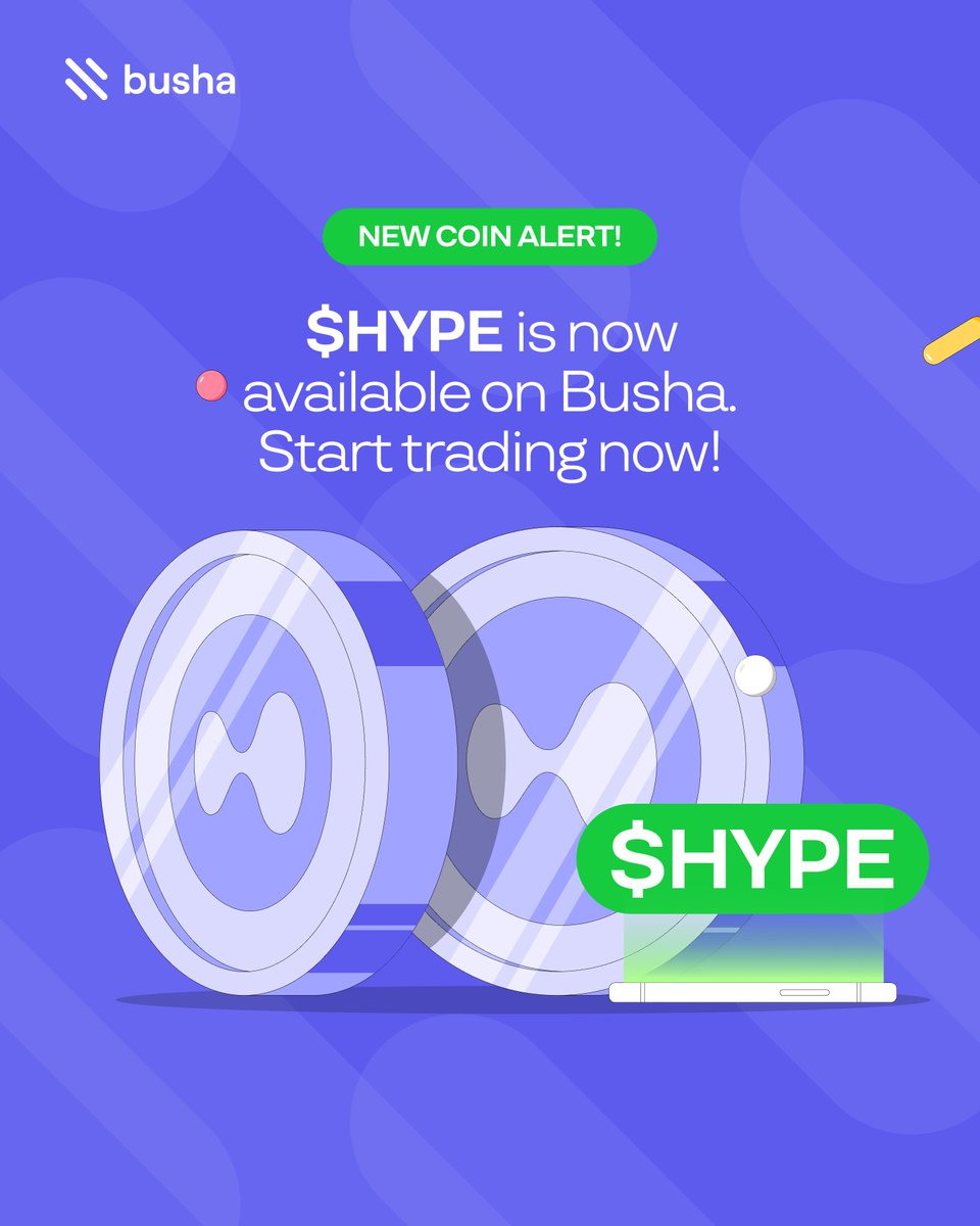 getBusha's tweet image. Have you seen the new cool kids? 👀
Check out this solid lineup of new assets now live on Busha🤑:
- $HYPE
- $PEAQ
- $WLFI
- $ASTER
Which ones have you traded or spotted in the app? 👇
#TrendingCoins