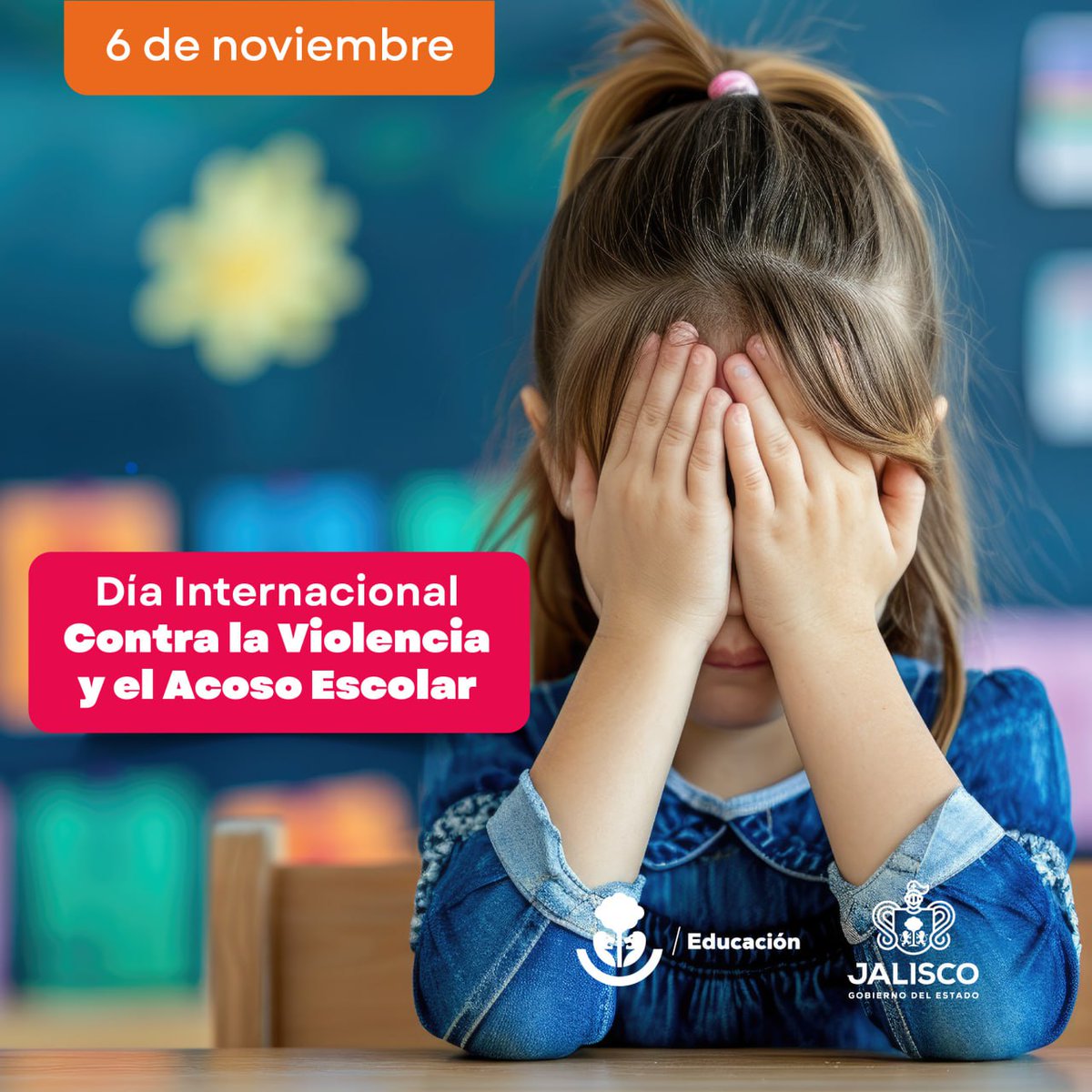JCFloresMiramon's tweet photo. En el marco del #DíaInternacionalContraLaViolenciaYElAcosoEscolar, incluido el #Ciberacoso, recordemos que, como mamás, papás, tutores y educadores tenemos la responsabilidad de formar en valores y crear espacios donde nuestras niñas, niños, adolescentes y jóvenes se sientan seguros y escuchados.

Les invito a participar en el congreso #JaliscoAprendeEnFamilia 2025, este 7 de noviembre, donde podrán acceder a cursos y talleres que fortalecen la formación en valores dentro del hogar https://t.co/ueTbttkqum