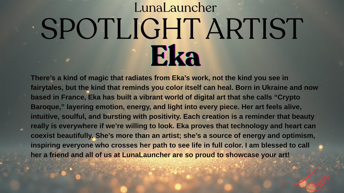 Artist spotlight on <a href="/ekavibes/">Eka Lestienne🌷</a>