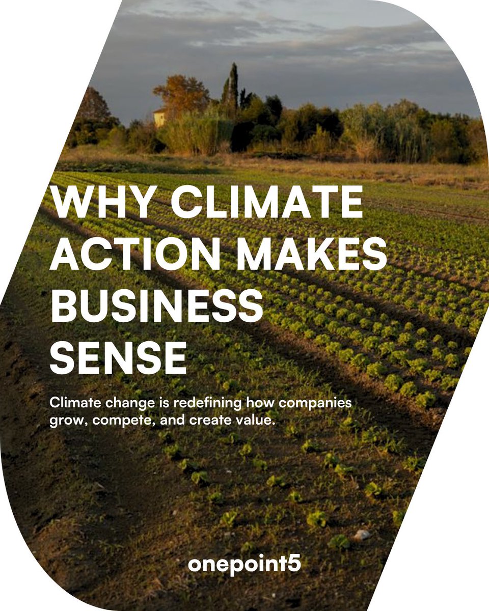 onepoint5_io's tweet photo. Climate change is transforming how businesses operate, invest, and plan for the future.

It affects supply chains, regulations, investor confidence, and consumer behavior, reshaping what it means to stay competitive. https://t.co/hIPz70lo8t