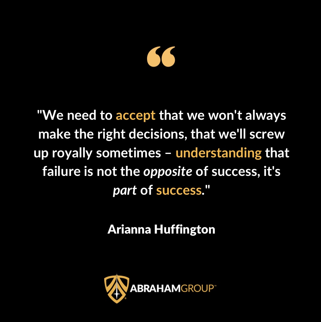 Accept and learn from failures.

Learning from mistakes and failures drives improvement and resilience, helping a business to stay competitive and adaptable.