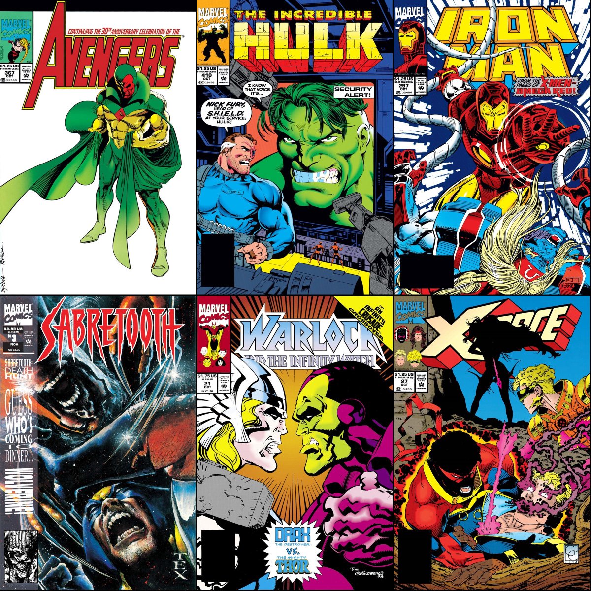 Marvel Comics that were on sale with cover dates of October 1993.