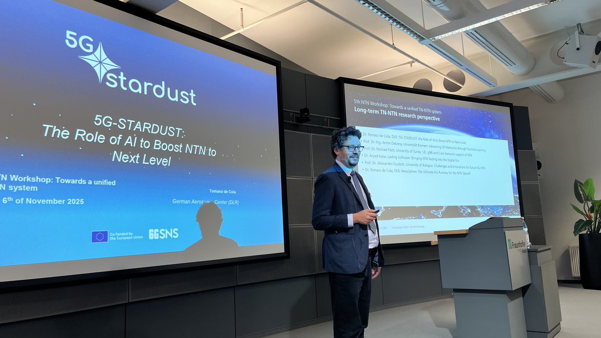 Busy afternoon onstage for our partners <a href="/DLR_en/">DLR - English</a> <a href="/CNIT_TLC/">CNIT</a> &amp; <a href="/SrsSystems/">SRS</a> here in Berlin at the 5th #NTN Workshop ⚡

Thanks again to <a href="/Fraunhofer/">Fraunhofer-Gesellschaft</a>, <a href="/esa/">European Space Agency</a> &amp; <a href="/Eurescom/">Eurescom</a> for organising 🙏

<a href="/6G_SNS/">SNS JU</a> <a href="/connectivityEU/">Connectivity EU 🇪🇺</a>